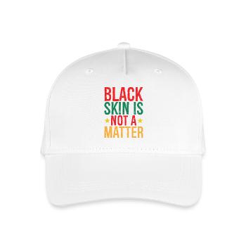 Black Skin Is not a matter shirt - Kinder Bio Basecap - Weiß - Vorne