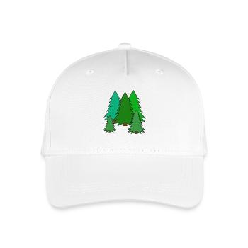 Baum Tanne Natur Wald Nadelwald Tannen Co2 - Kinder Bio Basecap - Weiß - Vorne