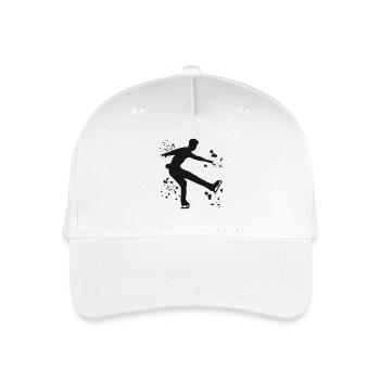 Eiskunstläufer Schlittschuhlaufen Eiskunstlauf - Kinder Bio Basecap - Weiß - Vorne