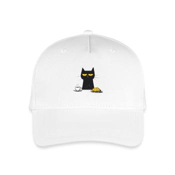 with coffee and croissant - Organic Kids’ Baseball Cap - white - Front