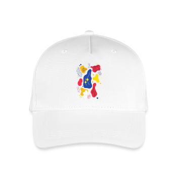 Matisse inspiriert: Abstraktes Blumenmuster mit Li - Kinder Bio Basecap - Weiß - Vorne