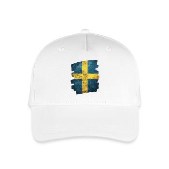 Drapeau suédois Suède - Casquette de baseball bio Enfant - blanc - Devant