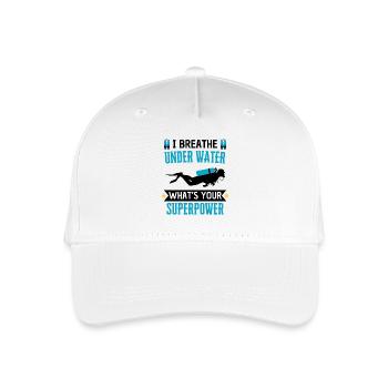 Tacher Spruch Schnorchel Tiefseetauchen - Kinder Bio Basecap - Weiß - Vorne