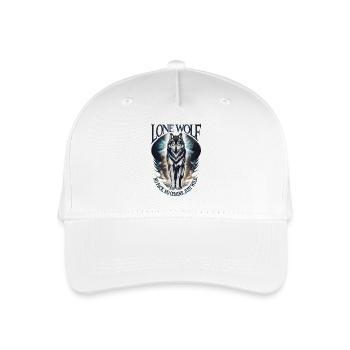 Lone Wolf - kein Rudel, keine Ketten, nur Wild - Kinder Bio Basecap - Weiß - Vorne
