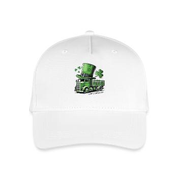 St. Patrick's Day Truck Shamrock Hat Children's Joy - Organic Kids’ Baseball Cap - white - Front