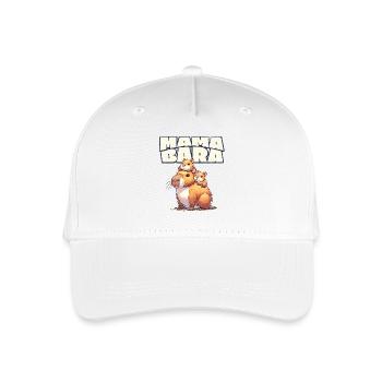 Mamabara Mother Capybara - Organic Kids’ Baseball Cap - white - Front