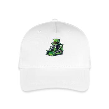 St. Patrick's Day Excavator for Kids - Organic Kids’ Baseball Cap - white - Front