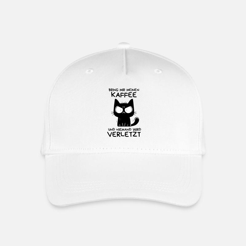Ich hasse alles und jeden – schwarze Katze - Kinder Bio Basecap - Weiß