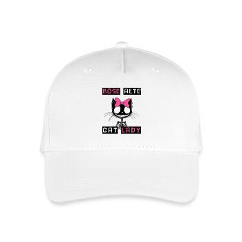 Boese alte Cat Lady Niedlich? Nein, nur gefährlich - Kinder Bio Basecap - Weiß - Vorne