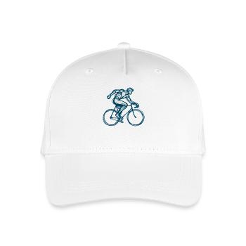 Radsport Fahrrad Kunst für Enthusiasten - Kinder Bio Basecap - Weiß - Vorne