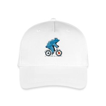 Fahrrad Abenteuer Mit Bär Auf Zweirad - Kinder Bio Basecap - Weiß - Vorne