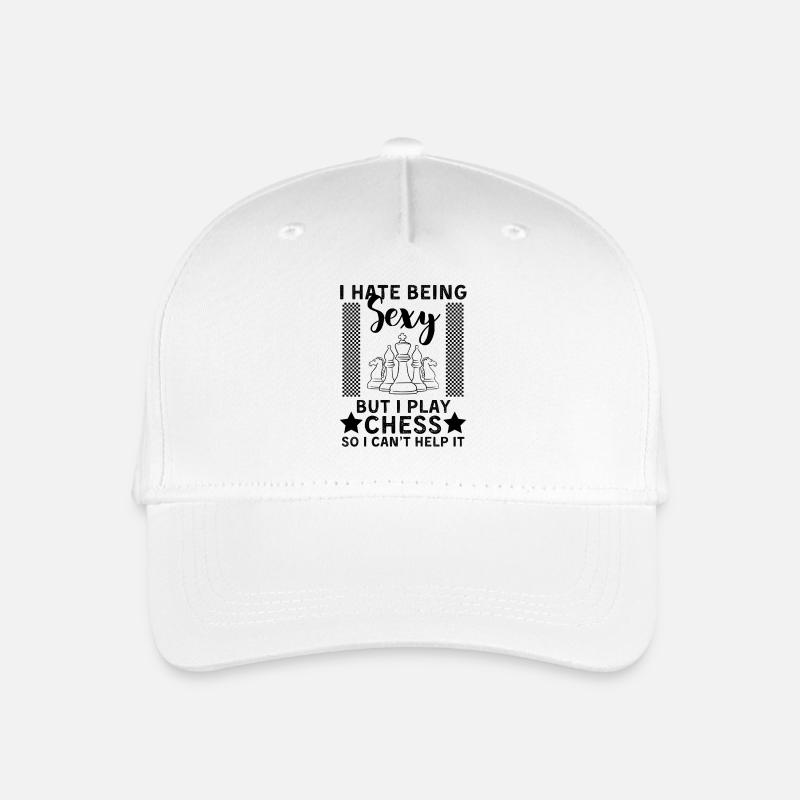 Lustiger Schach Spruch Schachspieler - Kinder Bio Basecap - Weiß