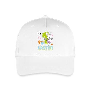 Mein erstes Osterfest. Niedliches Design mit Baby-Hase - Kinder Bio Basecap - Weiß - Vorne