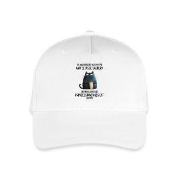 Launisches Prinzessinnengesicht am Morgen - Kinder Bio Basecap - Weiß - Vorne
