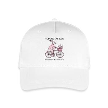 Ostern HOPLINE EXPRESS Retro Bunny - Kinder Bio Basecap - Weiß - Vorne