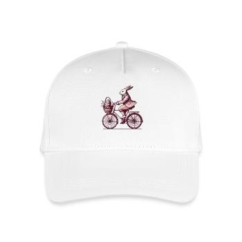 Easter Bunny Bicycle Retro Style - Organic Kids’ Baseball Cap - white - Front