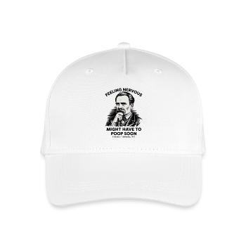 Nervosität muss vielleicht bald Nietzsche - Kinder Bio Basecap - Weiß - Vorne