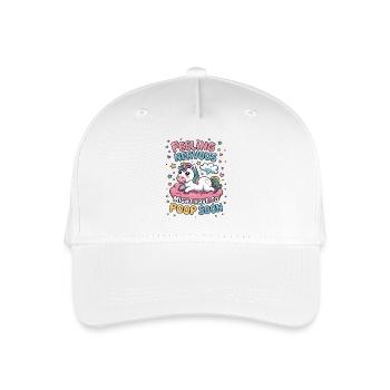 Nervös zu sein, muss vielleicht bald Einhorn - Kinder Bio Basecap - Weiß - Vorne