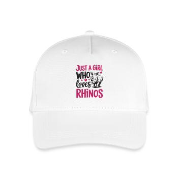 Rhinoceros - Organic Kids’ Baseball Cap - white - Front