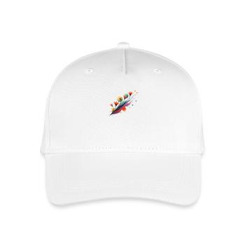 Abstract Floral Flow - Organic Kids’ Baseball Cap - white - Front