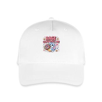 Rage Consumes Me, Funny Cat Kitten Flowers - Organic Kids’ Baseball Cap - white - Front