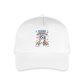 Wut Verschlingt mich, lustige sarkastische Einhorn-Mädchen - Kinder Bio Basecap - Weiß - Vorne