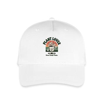 Pflanzenfreund – Lustiges Blumentopf Shirt - Kinder Bio Basecap - Weiß - Vorne