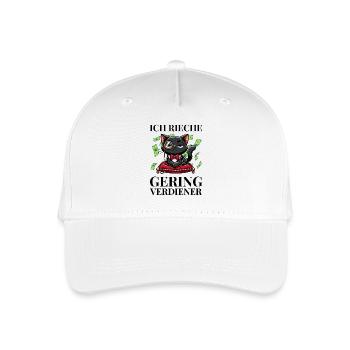 Ich rieche Geringverdiener Meme – Geldkatze Spruch - Kinder Bio Basecap - Weiß - Vorne