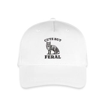 Cute But Feral Sweet But Wild Fox - Organic Kids’ Baseball Cap - white - Front