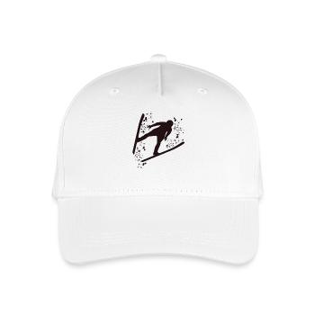 Ski Flying Nordic Skiing Ski Jumping - Organic Kids’ Baseball Cap - white - Front