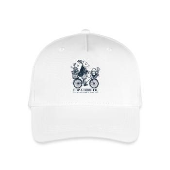 Ostern Retro Hase Überraschung Lieferungen Fahrrad - Kinder Bio Basecap - Weiß - Vorne