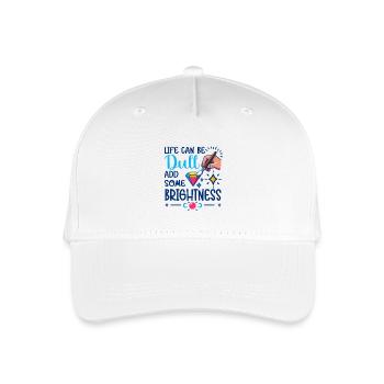 Diamond Painting Artist Life Can Be Dull Diamond - Organic Kids’ Baseball Cap - white - Front
