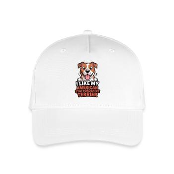 I like my American Staffordshire Terrier Hundelieb - Kinder Bio Basecap - Weiß - Vorne