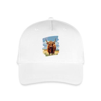 Schottisches Hochlandrind - Kinder Bio Basecap - Weiß - Vorne