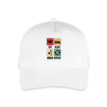 Music Saying for Music Lovers - Organic Kids’ Baseball Cap - white - Front