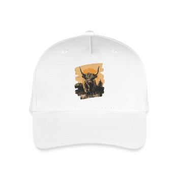 Schottisches Hochlandrind - Kinder Bio Basecap - Weiß - Vorne