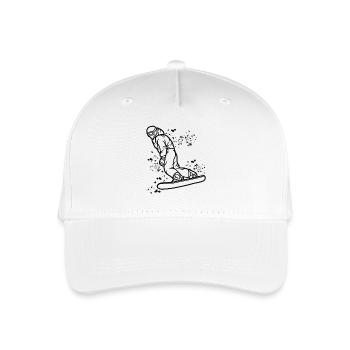 Snowboarder Snowboarding Snowboard - Kinder Bio Basecap - Weiß - Vorne