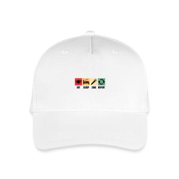 Singen Spruch Sänger Design - Kinder Bio Basecap - Weiß - Vorne