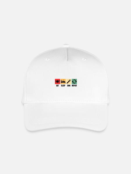 Singen Spruch Sänger Design - Kinder Bio Basecap - Weiß