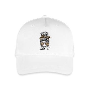 Forensic Scientist Messy Bun Leopard Forensic - Organic Kids’ Baseball Cap - white - Front