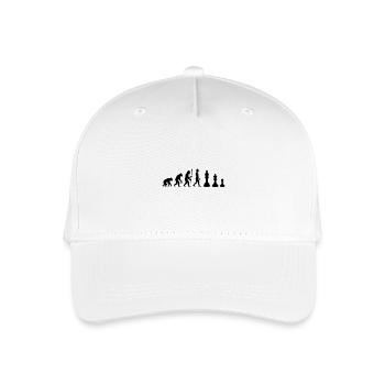 Schach Entwicklung Schachspieler Design - Kinder Bio Basecap - Weiß - Vorne