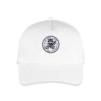 Waschbär Design für Freigeister mit Fahrradhumor - Kinder Bio Basecap - Weiß - Vorne
