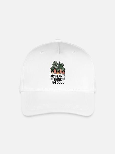 Pflanzenliebe mit Stil Meine Pflanzen feiern mich - Kinder Bio Basecap - Weiß