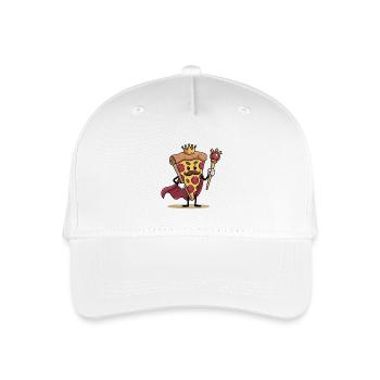 Funny Pizza Cartoon Pizza Slice Design - Organic Kids’ Baseball Cap - white - Front