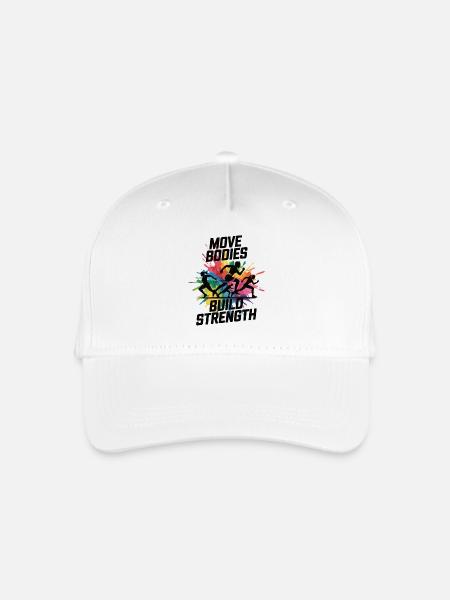 Power & Bewegung Shirt - Kinder Bio Basecap - Weiß