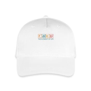 Vater – Das Element des Lebens - Kinder Bio Basecap - Weiß - Vorne