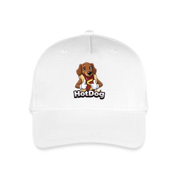 Hotdog Hot Dog Dackel Fastfoot Fast Foot lustiges - Kinder Bio Basecap - Weiß - Vorne