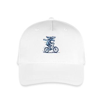 Bicycle moose design for road bike lovers with style - Organic Kids’ Baseball Cap - white - Front