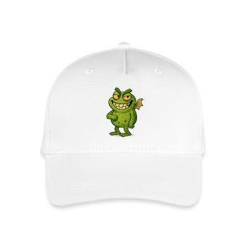 Fliegender Monsterfrosch - Kinder Bio Basecap - Weiß - Vorne