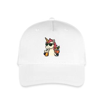 Boissons Licorne de fête - Casquette de baseball bio Enfant - blanc - Devant